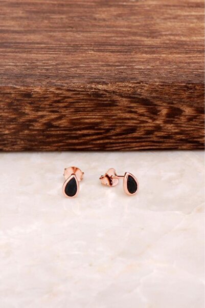 Sümer Telkari Damla Tasarım Rose Gümüş Küpe 4589