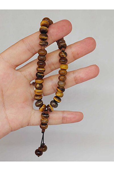 Yasamtohumu سبحة صلاة صغيرة مقطوعة خصيصًا بحجم 33 قطعة من حجر النمر (54324)