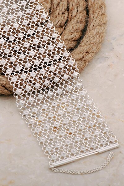 Sümer Telkari Telkari İşlemeli Elişi Midyat Akıtma 7 Sıra Gümüş Bileklik 4687