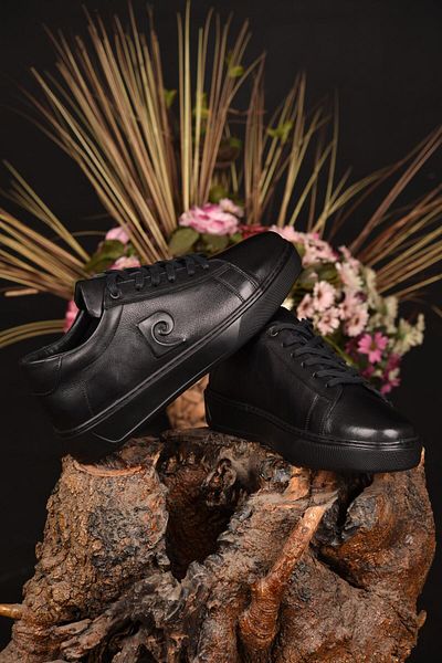 Pierre Cardin Ανδρικά χειμερινά 100% γνήσιο δέρμα μαύρα παπούτσια casual-sneaker Αντιολισθητική σόλα και αδιάβροχη