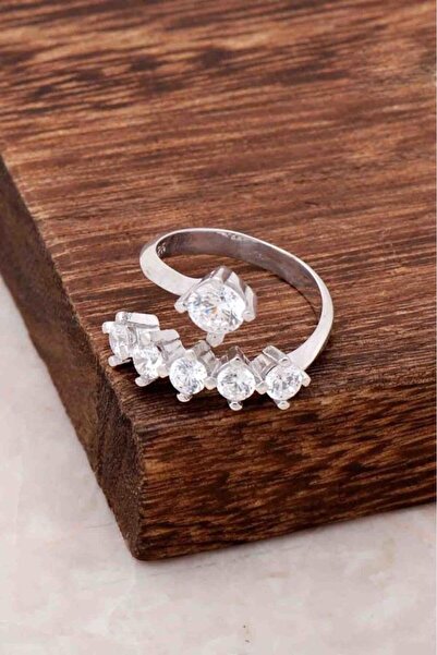 Sümer Telkari Tek Taş Beş Taş Kombin Tasarım Gümüş Yüzük 2671