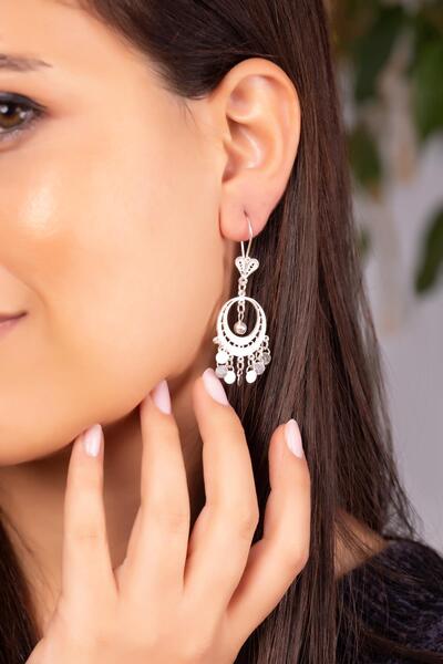 Sümer Telkari Telkari Işlemeli Sallantılı Gümüş Küpe 4937