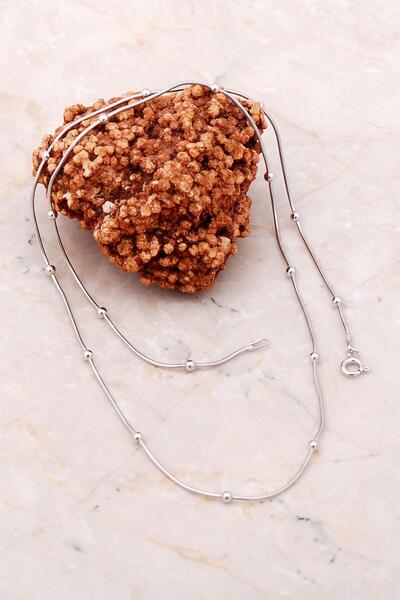 Sümer Telkari Toplu Gümüş 50 Cm Zincir Kolye 6613