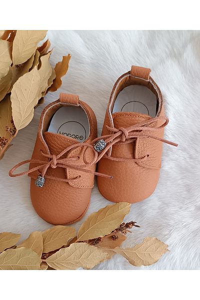 Hodore Alfa Taba Genuine Leather Baby Loafers