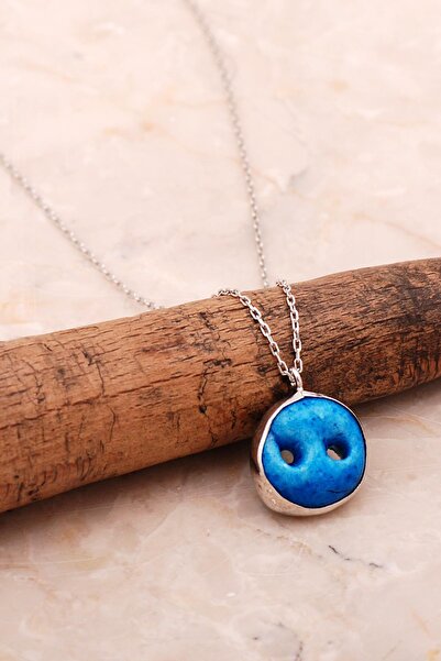 Sümer Telkari Süryani Nazar Boncuğu Gümüş Kolye 6654