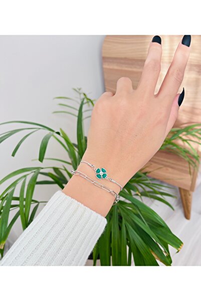 RM Bijuteri 4 أوراق البرسيم سوار الحظ