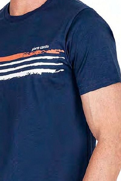 Pierre Cardin 6048 Ανδρικό κοντομάνικο χτενισμένο βαμβακερό σετ πιτζάμα-λουλακί