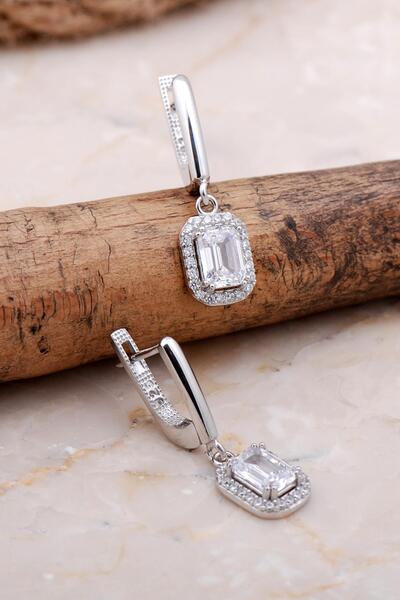 Sümer Telkari Baget Rodyumlu Gümüş Küpe 6054