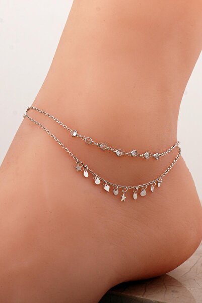 Sümer Telkari Tasarım İkili Rodyumlu Gümüş Halhal 357