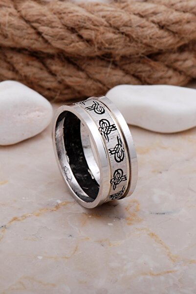 Sümer Telkari Tuğralı Elişi Gümüş Erkek Alyans 18