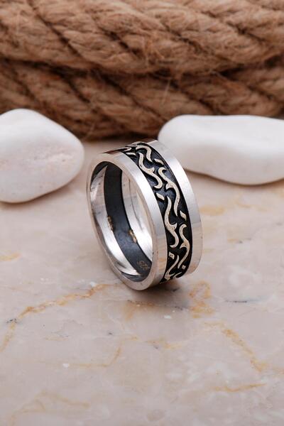 Sümer Telkari Tasarım Elişi Gümüş Erkek Alyans 12