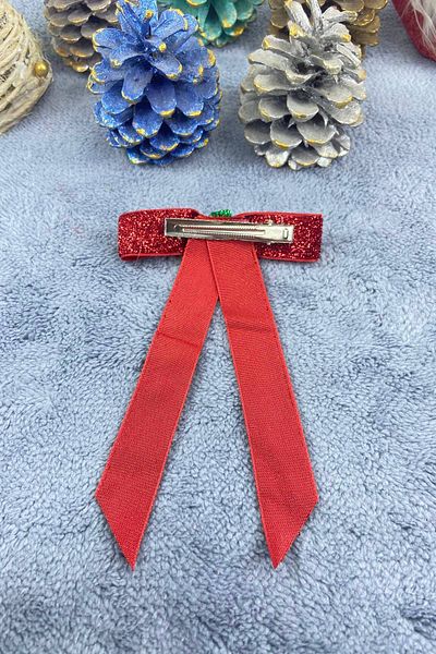 Hobigram New Year's Concept Red Glitter Hairpin - Girl Collet Organization Buckle