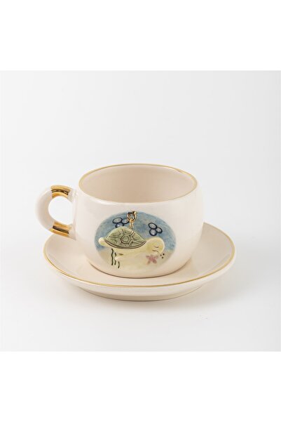 BSK Nature Serisi Caretta Çay Fincanı Seramik El Yapımı