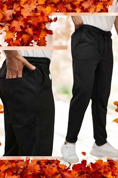 ÇEÇEN HOME Ανδρικό παντελόνι Jogger με διπλό πόδι King Pique