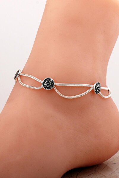 Sümer Telkari Mardin Güneşi Hasır Elişi 925 Ayar Gümüş Halhal 384