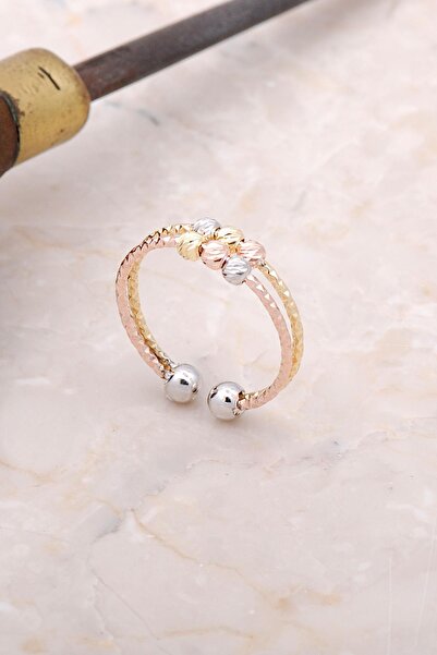 Sümer Telkari Dorica Renkli Gümüş Yüzük 3004