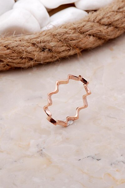 Sümer Telkari Dalgalı Rose Ince Gümüş Yüzük 3521