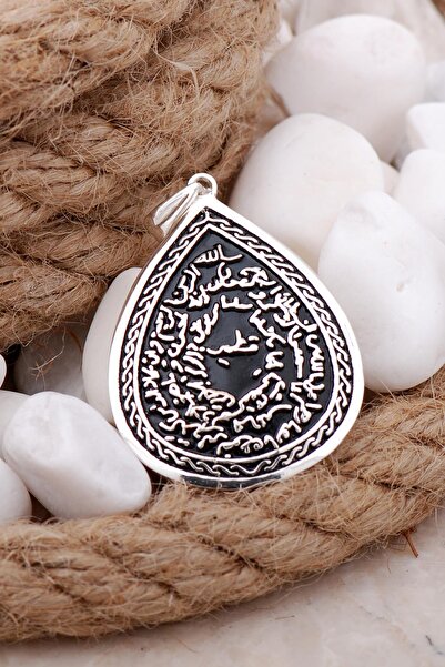 Sümer Telkari Kıtmir Duası Damla Gümüş Kolye Ucu 7581