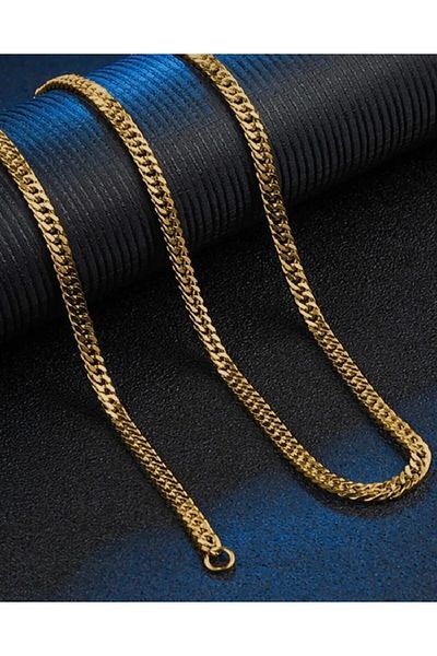 Özgül Gold Yellow Steel Braid Necklace
