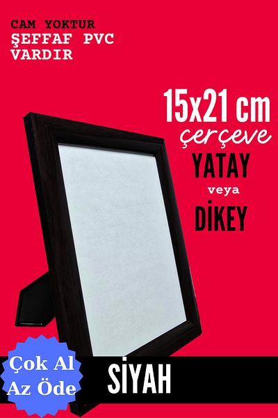 CreaWitch 15X21 cm Black Photo Picture Frame - Standing and Hanging on the Wall