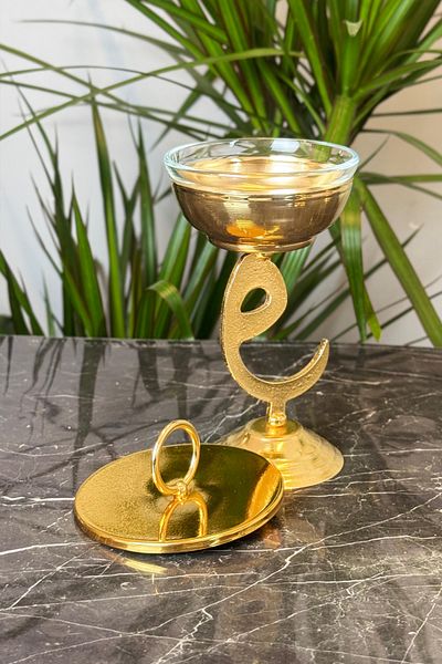 MAY HOME وعاء سكر معدني بأحرف Vav وعاء تقديم الطعام التركي