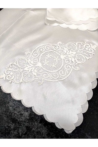 Çt Çeyizci Tekstil French Lace Bridal and Engagement Bundle - Cappuccino Design
