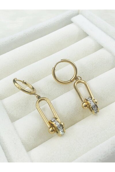 DS DİAMONDSHOP Dangle Steel Earrings Model - Byçkp- 202411342