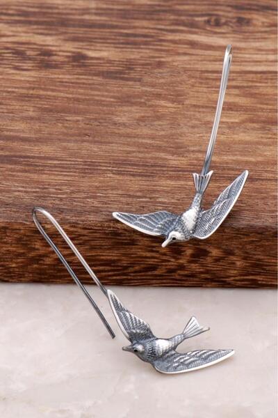 Sümer Telkari Güvercin Tasarım Elişi Gümüş Küpe 2602