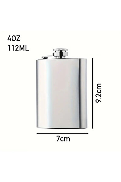 UrbanCove Co Premium, Stainless Steel Rectangular Flask 4oz (118ml) Portable, Durable (1 Piece)