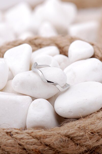 Sümer Telkari Dalgalı Rodyumlu Ince Gümüş Yüzük 3309