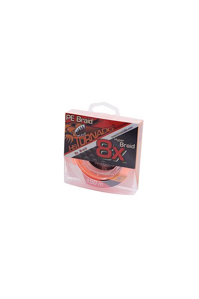 Tornado 150m 8X 0.16mm 14.80kg Orange Rope Fishing Line