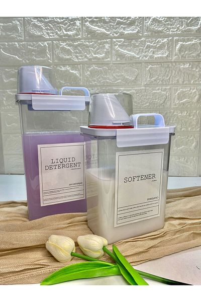 MODA OZY 2300ml Vacuum Acrylic Bathroom Organizer Set - με 2 μεζούρες, δοχείο μαλακτικού 1800ml