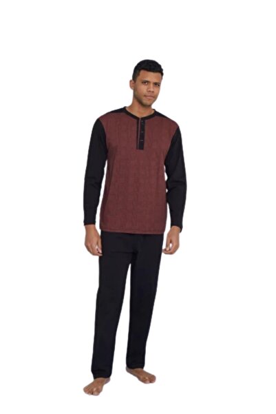 KLY Costum de pijama cu mânecă lungă Tile Battal pentru bărbați 9132