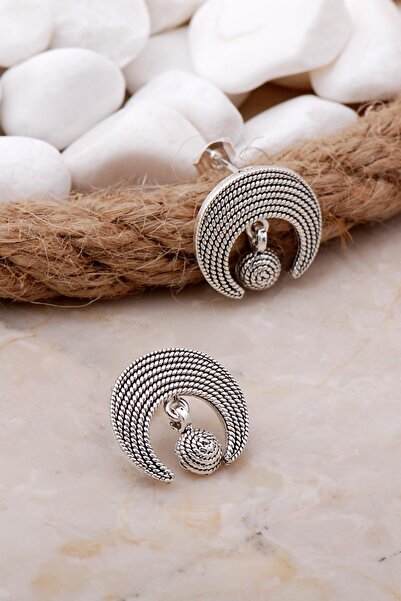 Sümer Telkari Tasarım Ay Telkari Elişi Gümüş Küpe 5793