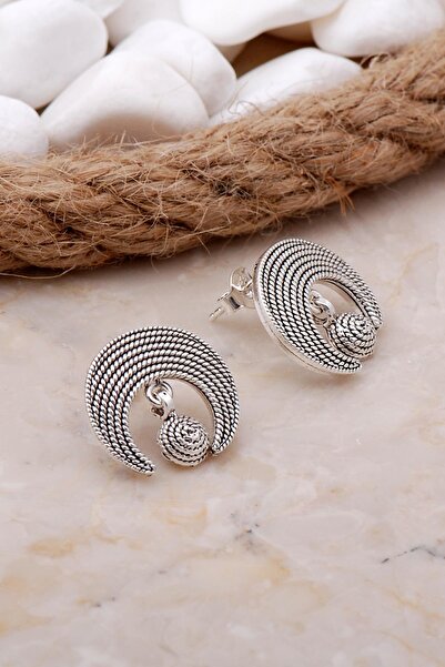 Sümer Telkari Tasarım Ay Telkari Elişi Gümüş Küpe 5793