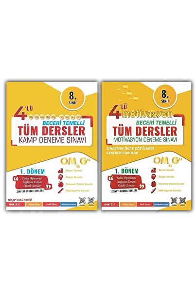 Altın Nokta Yayınevi 8. Sınıf Lgs 1. Dönem Omage Tüm Dersler 4'lü Motivasyon ...