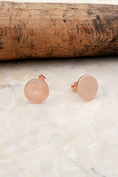 Sümer Telkari 8 mm Plaka Rose Gümüş Küpe 5315