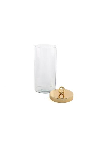 Mikasa Moor Gold Kapaklı Cam Kavanoz 13x26 cm