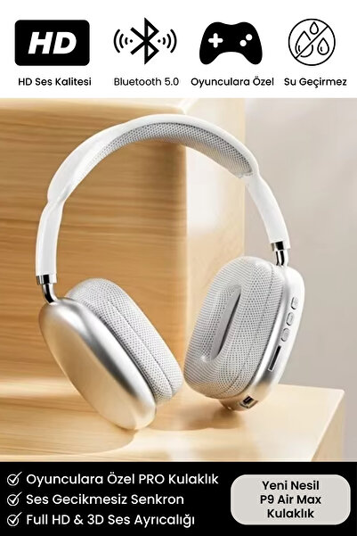 Noriyen P9 Air Max Gaming Premium Mikrofonlu Kablosuz Ios Android Uyumlu 5.0 Bluetooth TWS Oyuncu Kulaklık