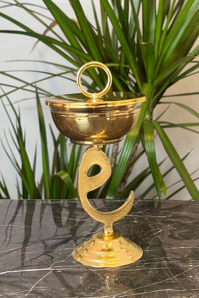 MAY HOME وعاء سكر معدني بأحرف Vav وعاء تقديم الطعام التركي