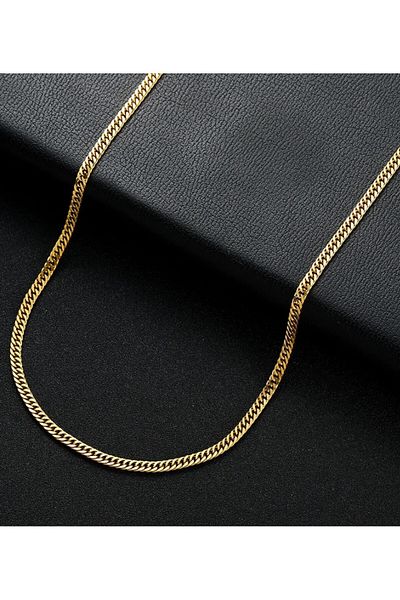 Özgül Gold Yellow Steel Braid Necklace