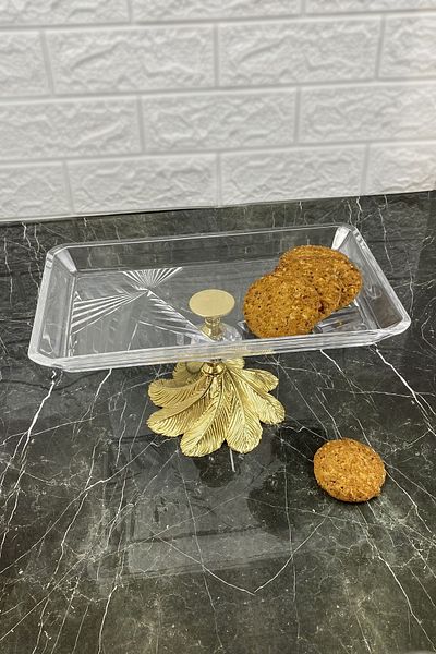 MAY HOME Kand Large Size Madlen Glass Serving Rack Metal Stand Glass Serving Rack