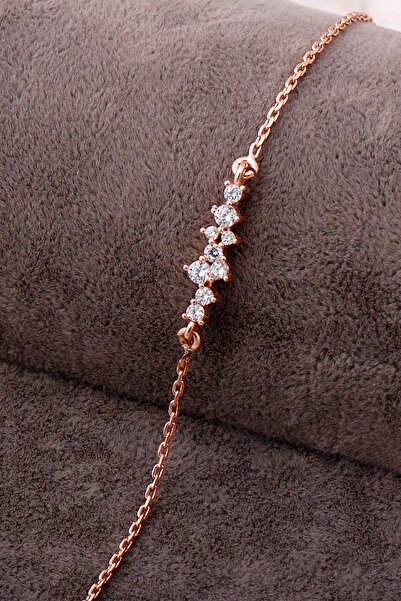 Sümer Telkari Lady Rose Sıra Taşlı Gümüş Bileklik 3969