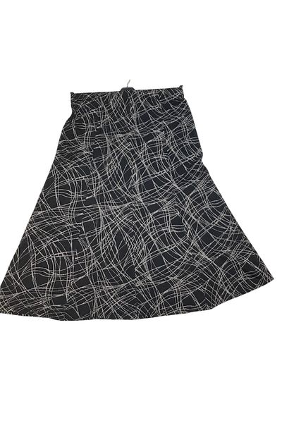 ECE GİYİM Women's Waist with Elastic Patterned Large Size Skirt