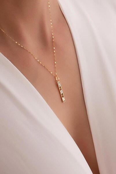 Bayar Gold 14 Ayar Altın I Harf Göz Kolye