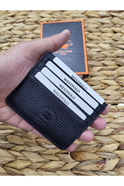 Westpolo Genuine Leather Magnetic Men's Card Holder