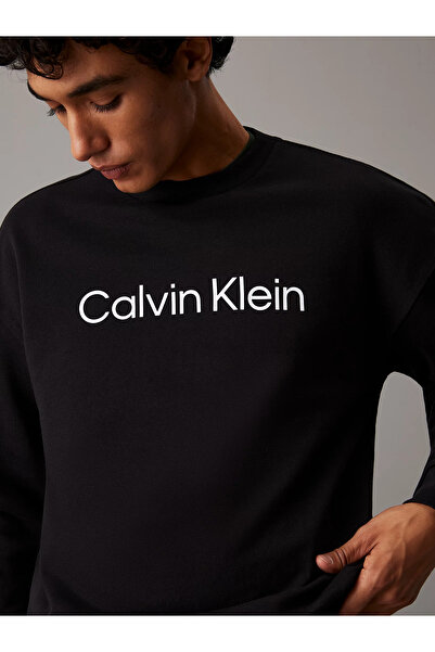 Calvin Klein Ανδρικό μακρυμάνικο φούτερ με χαλαρή εφαρμογή μαύρο K10K 112956 -ΜΠΕΧ