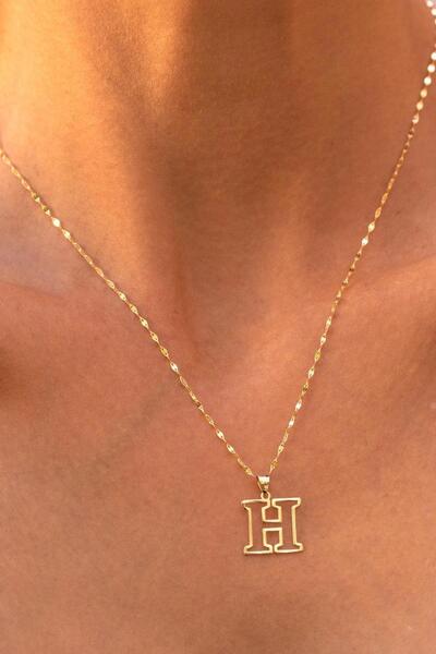 Bayar Gold 14 Ayar Altın H Harf Soft Kolye