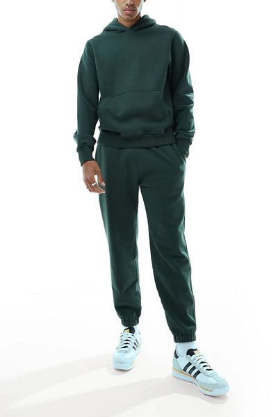 ruNadeS Men's 3 Thread Oversize Hooded Tracksuit Set with Elastic Legs - Home Wear