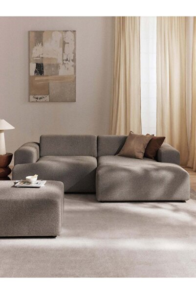 S Home Design Concept Molly Mini 2 Modül Kanepe Köşe Koltuk, Sağ Köşe, Keten ...